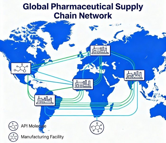 Global pharma Supply Chain Network