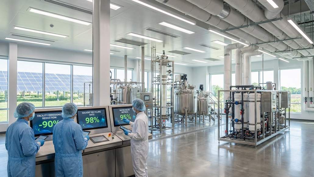 Sustainable pharmaceutical manufacturing strategy