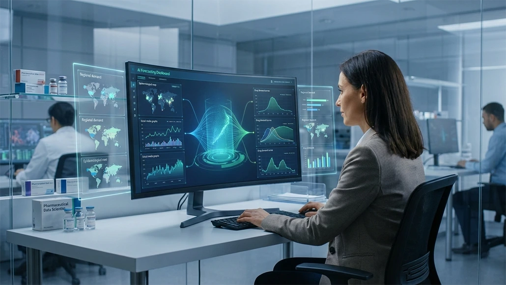 AI forecasting pharma supply chain