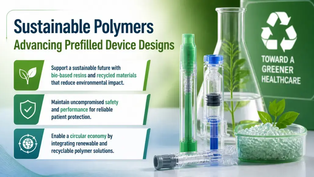 Sustainable Polymers Advancing Prefilled Device Designs